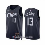 Maillot Los Angeles Clippers Paul George NO 13 Ville 2023-24 Bleu