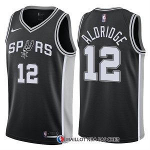Maillot Authentique San Antonio Spurs Aldridge 2017-18 12 Noir