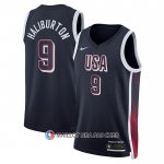 Maillot USA 2024 Tyrese Haliburton NO 9 Bleu