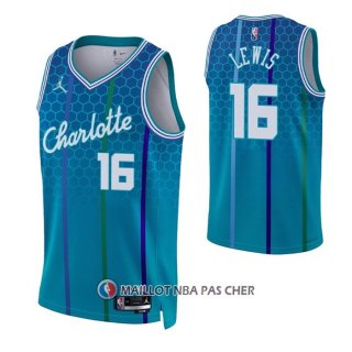 Maillot Charlotte Hornets Scottie Lewis NO 16 Ville 2021-22 Bleu