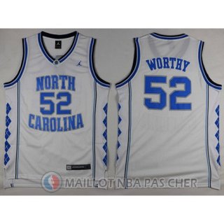 Maillot NBA NCAA Worthy Norte Carolina Blanc