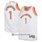 Maillot Enfant San Antonio Spurs Victor Wembanyama NO 1 Ville 2023-24 Blanc