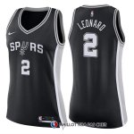 Maillot Femme San Antonio Spurs Kawhi Leonard Icon 2017-18 2 Noir