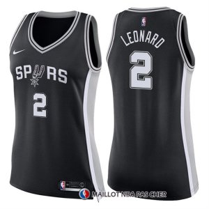 Maillot Femme San Antonio Spurs Kawhi Leonard Icon 2017-18 2 Noir
