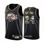 Maillot Golden Edition Los Angeles Lakers Kobe Bryant NO 24 2021-22 Noir