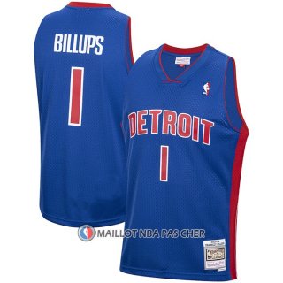 Maillot Detroit Pistons Chauncey Billups NO 1 Mitchell & Ness 2003-04 Bleu