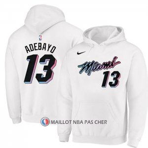 Veste a Capuche Miami Heat Bam Adebayo Ville 2020-21 Blanc