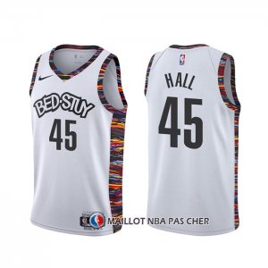 Maillot Brooklyn Nets Donta Hall Ville 2020 Blanc