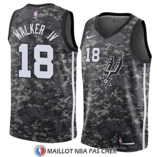 Maillot San Antonio Spurs Lonnie Walker Iv 18 Ciudad 2017-18 Noir