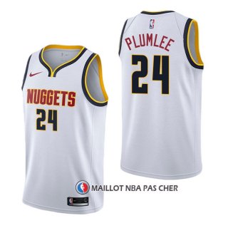 Maillot Denver Nuggets Mason Plumlee Association Blanc