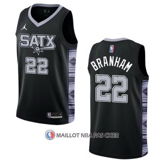 Maillot San Antonio Spurs Malaki Branham NO 22 Statement 2022-23 Noir