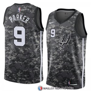 Maillot San Antonio Spurs Tony Parker Ville 2018 Gris