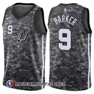 Maillot San Antonio Spurs Parker 9 Ciudad 2017-18 Gris