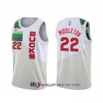 Maillot Milwaukee Bucks Khris Middleton Earned Blanc