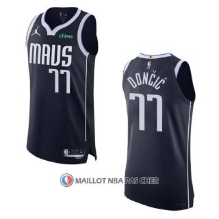 Maillot Dallas Mavericks Luka Doncic NO 77 Statement Authentique 2022-23 Bleu