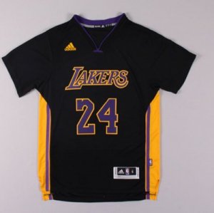 Maillot Manche Courte Lakers Bryant 24 Noir