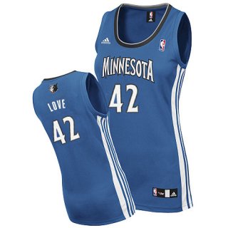 Maillot Femme de Love Minnesota Timberwolves #42 Bleu
