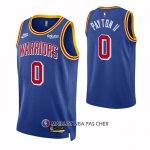 Maillot Golden State Warriors Gary Payton Ii no 0 75th Anniversary Bleu Maillot Golden State Warriors Gary Payton Ii no 0 75th Anniversary Bleu