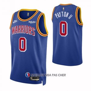 Maillot Golden State Warriors Gary Payton Ii no 0 75th Anniversary Bleu