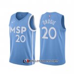 Maillot Minnesota Timberwolves Josh Okogie Ville 2019-20 Bleu