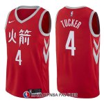 Maillot Houston Rockets P.j. Tucker Ciudad 4 2017-18 Rouge