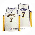 Maillot Los Angeles Lakers Carmelo Anthony NO 7 Association Blanc