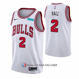 Maillot Chicago Bulls Lonzo Ball NO 2 Association 2021 Blanc