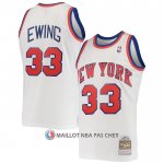 Maillot New York Knicks Patrick Ewing NO 33 Mitchell & Ness 1985-86 Blanc