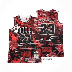 Maillot Chicago Bulls Michael Jordan NO 23 Mitchell & Ness Lunar New Year Rouge