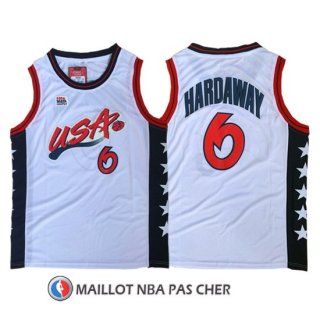 Maillot USA 1996 Hardaway 6 Blanc