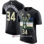 Maillot Manche Courte Milwaukee Bucks Giannis Antetokounmpo Statement Noir