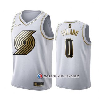Maillot Golden Edition Portland Trail Blazers Damian Lillard Blanc