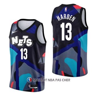 Maillot Brooklyn Nets James Harden NO 13 Ville 2023-24 Noir