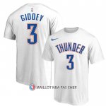Maillot Manche Courte Oklahoma City Thunder Josh Giddey Blanc