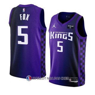 Maillot Sacramento Kings De??aaron Fox NO 5 Statement 2023-24 Volet