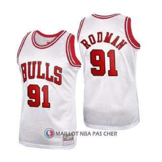 Maillot Chicago Bulls Dennis Rodman Mitchell & Ness 1997-98 Blanc