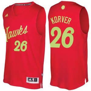 Maillot Navidad 2016 Kyle Korver Hawks 26 Rouge