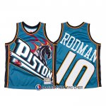 Maillot Detroit Pistons Dennis Rodman Mitchell & Ness Big Face Bleu
