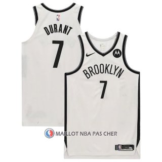 Maillot Brooklyn Nets Kevin Durant NO 7 Association Authentique Blanc