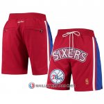 Short Philadelphia 76ers Mitchell & Ness 1996-97 Rouge Short Philadelphia 76ers Mitchell & Ness 1996-97 Rouge