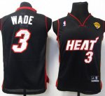 Maillot Enfant de Wade Miami Heat #3 Noir