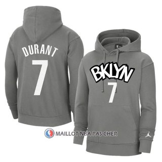 Veste a Capuche Brooklyn Nets Kevin Durant Gris