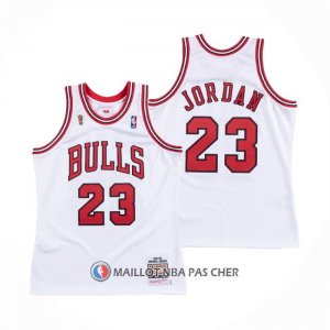 Maillot Chicago Bulls Michael Jordan NO 23 Mitchell & Ness 1995-96 Blanc