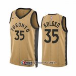 Maillot Toronto Raptors Christian Koloko NO 35 Ville 2023-24 Or
