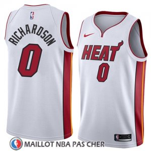 Maillot Miami Heat Josh Richardson No 0 Association 2018 Blanc