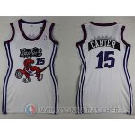 Maillot NBA Femme NBA Attrayant Carter Raptors 15# Blanc