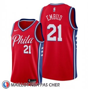 Maillot Philadelphia 76ers Joel Embiid Statement Edition Rouge