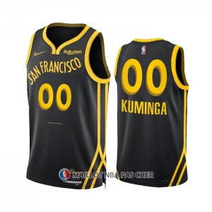 Maillot Golden State Warriors Jonathan Kuminga NO 00 Ville 2023-24 Noir