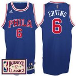 Maillot Retro 76ers Erving 6 Bleu