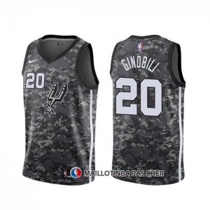Maillot San Antonio Spurs Manu Ginobili Ville Camuflaje